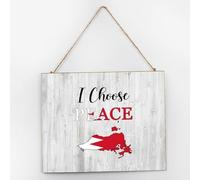 I Choose Peace Bahrain Wood Wall Sign National Flag Nautical Gifts Wood Sign 10x12 Inch Flag Heroes Series Shelf Décor Decorative Wooden Signs for Shelf Front Porch