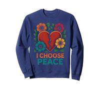 I Choose Peace Heart and Flowers Sweatshirt