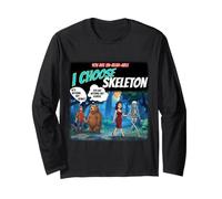 I Choose Skeleton Funny Novelty Man or Bear Long Sleeve T-Shirt