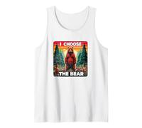 I Choose The Bear Funny Women's Debate Woods Predators Mom Tank Top