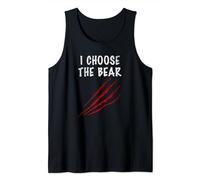 I Choose The Bear Scratch Marks Funny Womens Feminist Tank Top