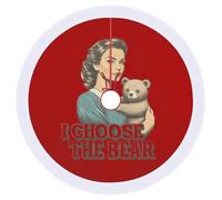 I Choose The Bear Stylish Christmas Tree Skirt 30"x30"