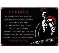 I Choose To Live By Choice Not By Chance Poster I Choose To Be Me Vintage Poster Motivational Poster Nostalgic Arts Decor Novelty Decorative Crafts Best Gifts Retro Metal Tin Sign 8X12 Inches