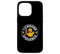 I Choose Violence Funny Duck Style Humor Case for iPhone 14 Pro Max
