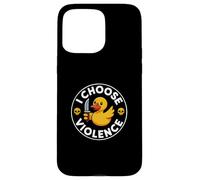 I Choose Violence Funny Duck Style Humor Case for iPhone 15 Pro Max