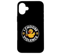 I Choose Violence Funny Duck Style Humor Case for iPhone 16 Plus