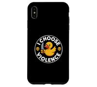 I Choose Violence Funny Duck Style Humor Case for iPhone XS Max
