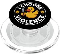 I Choose Violence Funny Duck Style Humor PopSockets PopGrip for MagSafe