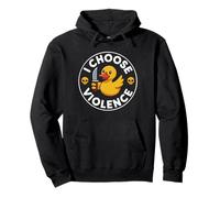 I Choose Violence Funny Duck Style Humor Pullover Hoodie