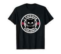 I Choose Violence Today Cat Irony And Sarcasm Funny Cat T-Shirt