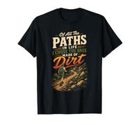 I Chose The Paths Made of Dirt Hiking Hiker Gift Retro T-Shirt