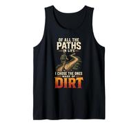 I Chose The Paths Made of Dirt Hiking Hiker Gift Retro Tank Top