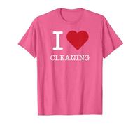 I Clean the Heart, I Love Cleaning T-Shirt, Men, Pink Heather, Large