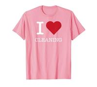I Clean the Heart, I Love Cleaning T-Shirt, Men, Pink, Medium