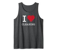 I Clean the Heart, I Love Cleaning Tank Top, Men, Dark Heather Grey, Small