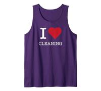 I Clean the Heart, I Love Cleaning Tank Top, Men, Purple, Medium