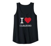 I Clean the Heart, I Love Cleaning Tank Top, Women, Black, Small