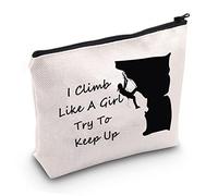I Climb Like A Girl Try to Keep Up Zipper Pouch Bag Rock Climbing Gift Mountain Bouldering Sport Lover Gift (Climb Like A Girl EU)
