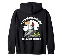 I CLIMB MOUNTAINS TO AVOID PEOPLE Zip Hoodie