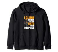 I Climb So I Can Sit On Mats With Purpose Indoor Boulderers Zip Hoodie