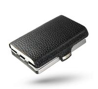 I-CLIP MAX Original Pure Black - Slim Wallet with Capacity for up to 16 Cards - Money Clip for up to 30 banknotes - Lightweight and Flexible Wallet