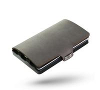 I-Clip Original Cardholder with Moneyclip -Smooth Leather Slim Wallet - Leather Wallet - Premium Wallet - Cardholder, Gunmetal Black Slate, S, Modern