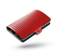 I-Clip Original Mini Slim Leather Cardholder - Premium Wallet with Moneyclip - AdvantageR Red