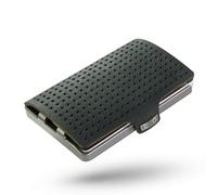 I-CLIP Original Mini Wallet - Slim Wallet - Leather Wallet - Cardholder - AdvantageR Silver Black