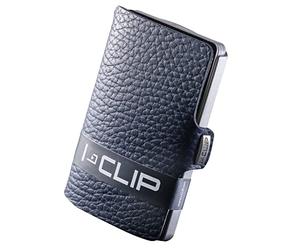 I-CLIP Original Mini Wallet with Money Clip - Slim Wallet - Leather Wallet - Premium Purse - Card Holder - Pure Blue