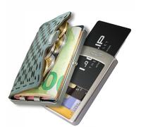 I-CLIP Original Wallet with Coinpouch - Leather Wallet - Cardholder with Moneyclip - Slim Wallet - Blue Lagoon