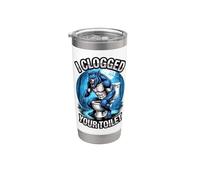 I Clogged Your Toilet Funny Alpha Wolf Meme Stupid Brainrot Stainless Steel Insulated Tumbler