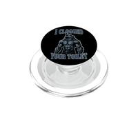 I Clogged Your Toilet Unhinged Alpha Wolf Funny Brainrot PopSockets PopGrip for MagSafe
