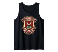 I Closed My Book to Be Here Vintage Reader Bookish Quote Tank Top