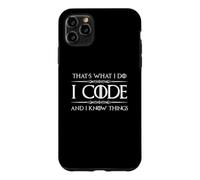 I Code and I Know Things Funny Programmer Coder and Coding Case for iPhone 11 Pro Max