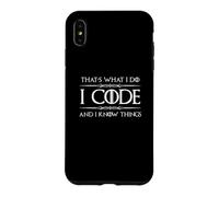 I Code and I Know Things Funny Programmer Coder and Coding Case for iPhone XS Max