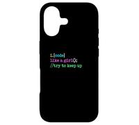 I Code Like A Girl Try To Keep Up Coder Programmer Software Case for iPhone 17