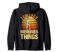 I Collect Memories and Things Metal Detecting Funny Men Zip Hoodie