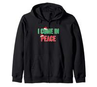 I Come In Peace I'm Peace Matching Christmas Couples Zip Hoodie