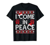 I Come In Peace I'm Peace Matching Ugly Christmas Sweater T-Shirt