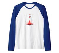 I Come in Peace & Leave in Pieces: UFO Humor for Space Fans Raglan Baseball Tee, Men, Royal Blue/White, S