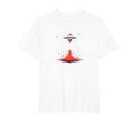 I Come in Peace & Leave in Pieces: UFO Humor for Space Fans T-Shirt, Men's Big and Tall, White, 6X Tall