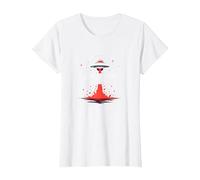 I Come in Peace & Leave in Pieces: UFO Humor for Space Fans T-Shirt, Women, White, XXL
