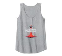 I Come in Peace & Leave in Pieces: UFO Humor for Space Fans Tank Top, Women, Heather Grey, XXL