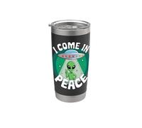 I Come in Peace UFO Alien Lover Stainless Steel Insulated Tumbler