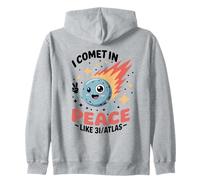 I Comet In Peace UFO Science Pun Interstellar Space 3I/Atlas Zip Hoodie