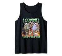 I Commit Tax Fraud Funny Cat Meme Bootleg Graphic Men Women Tank Top