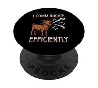 I Communicate Efficiently Funny Screaming Goat Lover Humor PopSockets Adhesive PopGrip