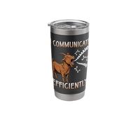 I Communicate Efficiently Funny Screaming Goat Lover Humor Stainless Steel Insulated Tumbler