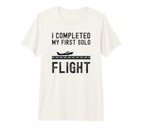 I Completed My First Solo Flight Cool Student Pilot Landing Premium T-Shirt