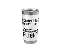 I Completed My First Solo Flight Cool Student Pilot Landing Stainless Steel Insulated Tumbler